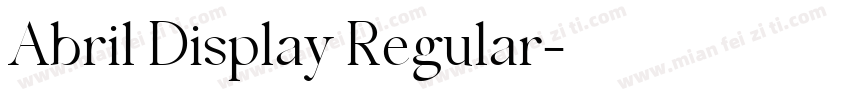 Abril Display Regular字体转换